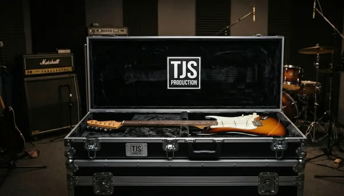 Hardcase gitar dengan foam presisi mengikuti bentuk bodi